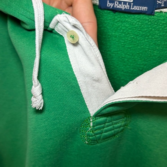 Vintage Polo Ralph Lauren big pony button neck hoodie - Picture 4 of 12